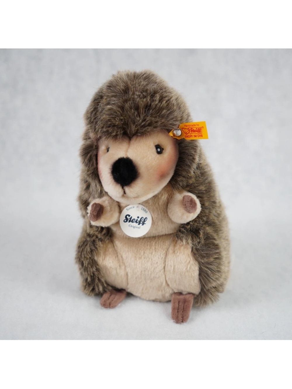 Steiff Joggi the Hedgehog 067211 Brown 8" Tall Handmade NWT